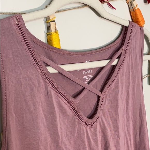 Dusty pink American Eagle super soft tank - Picture 4 of 4